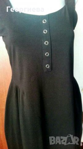 Черна рокля тип сукман, от памучно трико👗🍀M/L,L👗🍀арт.4192, снимка 4 - Рокли - 29946137