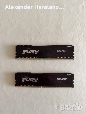 Продавам Kingston FURY Beast 16GB (2x8GB) DDR4 3200MHz, снимка 2 - RAM памет - 55991941