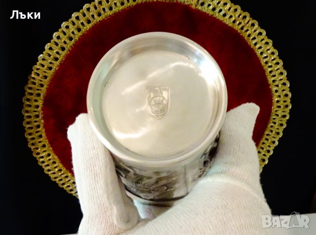 Чаша,халба от калай Мускетар. , снимка 5 - Антикварни и старинни предмети - 37417744