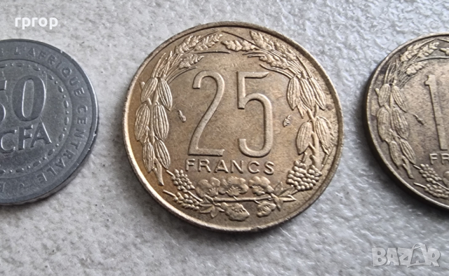 Централна Африка. 5.10,25 ,50 и 100 франка.  5 бройки., снимка 4 - Нумизматика и бонистика - 44618514