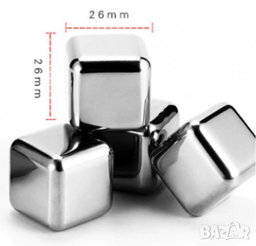 Food-Grade 304 SS Stainless Steel Whisky Stones Метални Ледчета Уиски Ракия Вино Коктейли Сок Бира, снимка 13 - Форми - 37390062