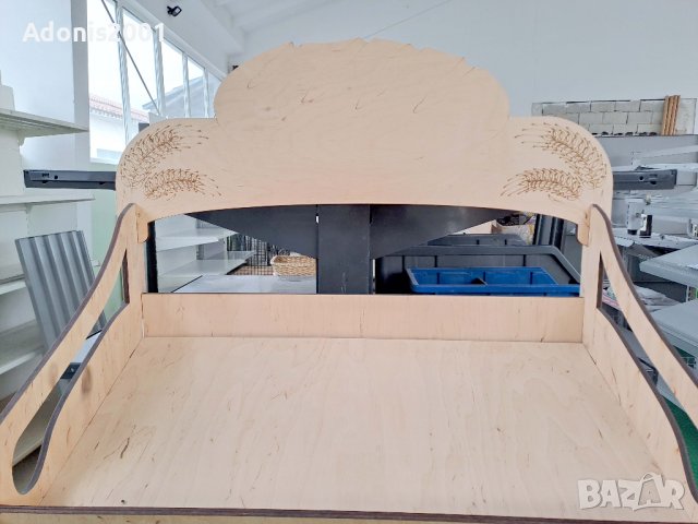 Стелаж за хляб, изработен от дърво, снимка 5 - Стелажи и щандове - 39757618