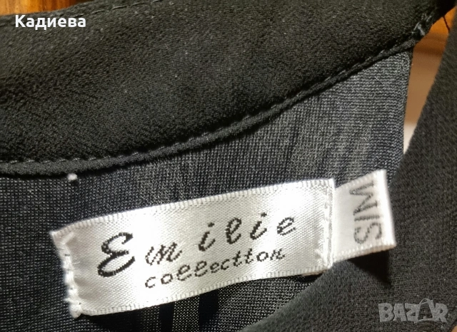 къса черна рокля с плисета- солей, снимка 3 - Рокли - 54310234