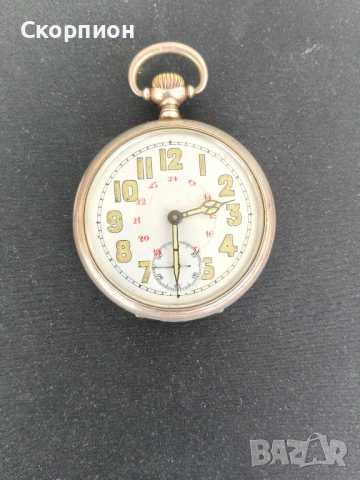 Джобен СРЕБЪРЕН часовник - JUNGHANS - ГЕРМАНИЯ - 15 РУБИНА, снимка 11 - Джобни - 50994374