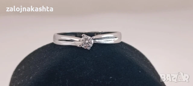 Нов Златен пръстен с брилянт-1,90гр/18кр, снимка 6 - Пръстени - 50820760