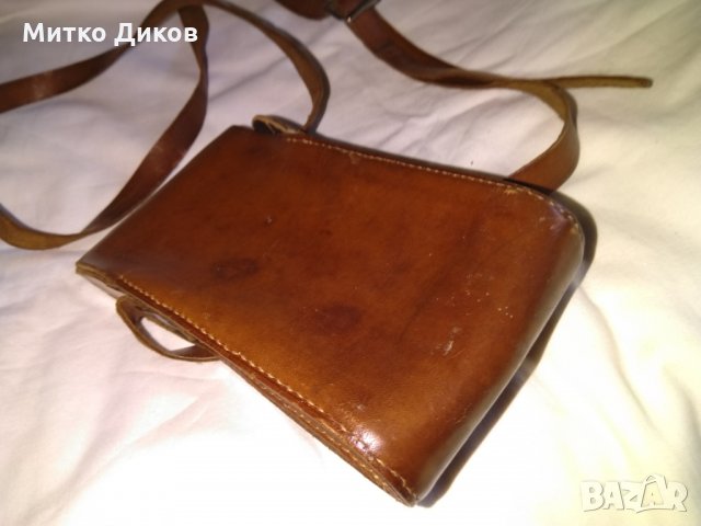 Чанта за врата през рамо естествена кожа за разни неща 160х90х40мм, снимка 6 - Чанти - 34537554