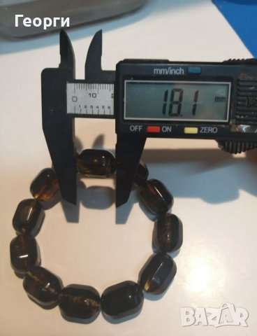 Красива гривна от естествен балтийски кехлибар 120 карата., снимка 11 - Гривни - 37137409