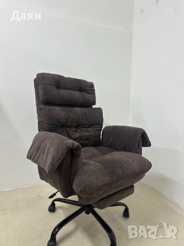 Тапициран офис стол HOMCOM, снимка 7 - Столове - 52721562