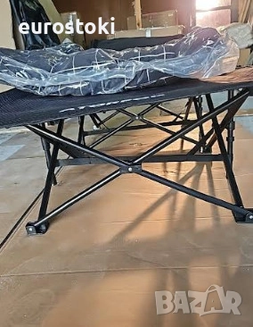 Сгъваемо къмпинг легло ATORPOK SHOP с матрак и чанта за носене, 190 х 70 см, до 200 кг, цвят: черно , снимка 10 - Къмпинг мебели - 52632978