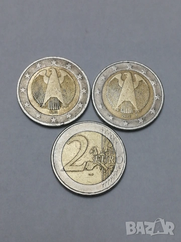 2 евро Германия 2002 г. букви A;D;G, снимка 5 - Нумизматика и бонистика - 53079572