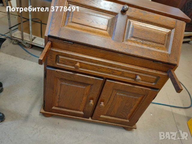 Старо дървено писалище, снимка 4 - Шкафове - 53909710