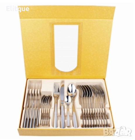 Комплект прибори за хранене Bohmann, Неръждаема стомана, 24 бр., Инокс, снимка 3 - Прибори за хранене, готвене и сервиране - 52897510