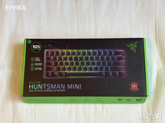 Геймърска клавиатура Razer Huntsman Mini Purple Switch