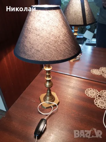 Ретро бронзова нощна лампа, снимка 8 - Антикварни и старинни предмети - 49333510
