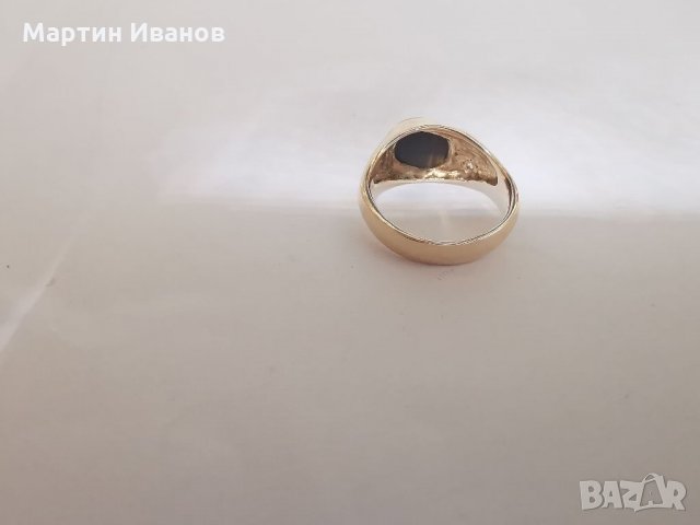Златен пръстен с тигрово око , снимка 7 - Пръстени - 33719601
