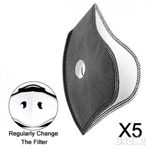 Филтър FFP3 за маска респираторна, филтри KN95 за медицинска маска с два клапана, с два респиратора 