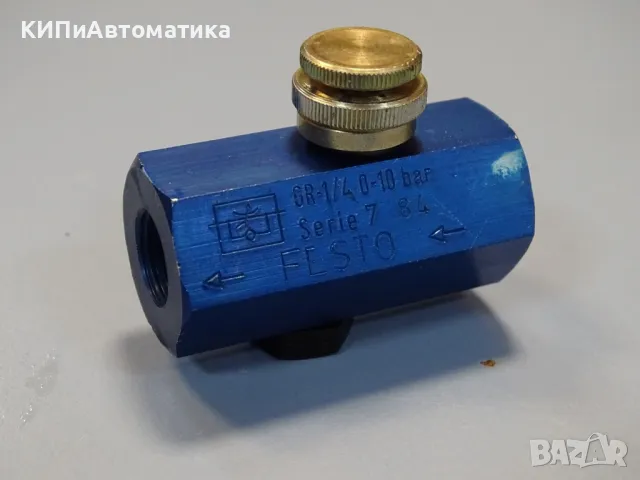 вентил за контрол на потока Festo GR-1/4 Flow Control Valve 0-10Bar