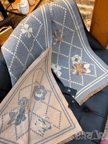 Луксозен шал • Кашмир 65% • Коприна 35% louis vuitton christian dior , снимка 10 - Шалове - 51960573