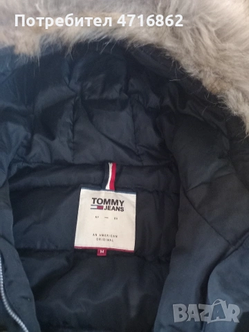Дълго дамско яке с пух- Tommy Hilfiger, снимка 2 - Якета - 53227553