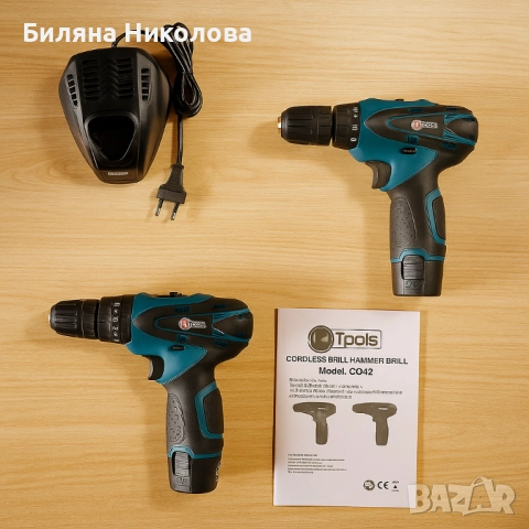 Акумулаторен винтоверт и ударна бормашина IF Tools CD11 – комплект с 2 батерии и куфар, снимка 2 - Винтоверти - 52176218