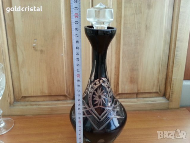 Кристална гарафа и чаши за вода безалкохолно, снимка 4 - Антикварни и старинни предмети - 37412504