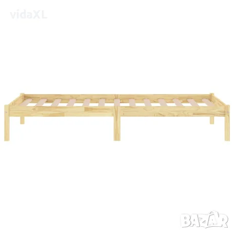 vidaXL Рамка за легло, дърво масив, 90x190 см, Single, снимка 5 - Спални и легла - 56147810