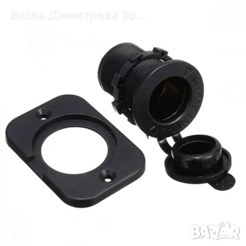 Женско гнездо за вграждане за авто запалка 20A, 12V/24V, прахоустойчиво, с капак, снимка 4 - Запалки - 50658366