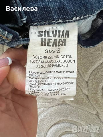 Къси дънки с висока талия, снимка 5 - Дънки - 54224022