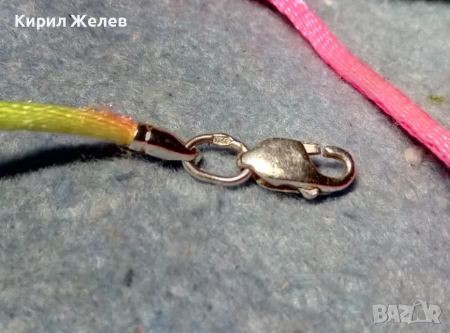 АРТИСТИЧЕН ЧОКЪР МАРКОВО СРЕБРО ВИСОКА ПРОБА с ПЕЧАТ XKE6  и ТЕКСТИЛ АРТ КОЛИЕ 49572, снимка 2 - Колиета, медальони, синджири - 49144249