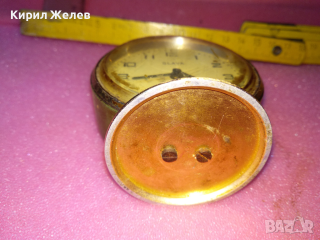 SLAVA MADE in USSR Стар КОЛЕКЦИОНЕРСКИ РУСКИ БУДИЛНИК МЕХАНИЧЕН НАСТОЛЕН ЧАСОВНИК СЛАВА СССР 36935, снимка 8 - Антикварни и старинни предмети - 44534268