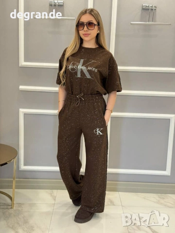 Нов Модел дамски Комплект Calvin Klein с Камъчета 