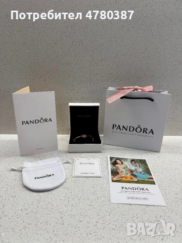 Гривна Pandora розово-златиста, снимка 2 - Гривни - 54007386