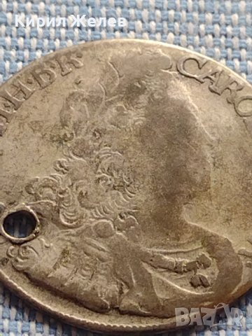 Сребърна монета 6 кройцера Карл шести Хал Свещена Римска Империя 13652, снимка 2 - Нумизматика и бонистика - 42899838