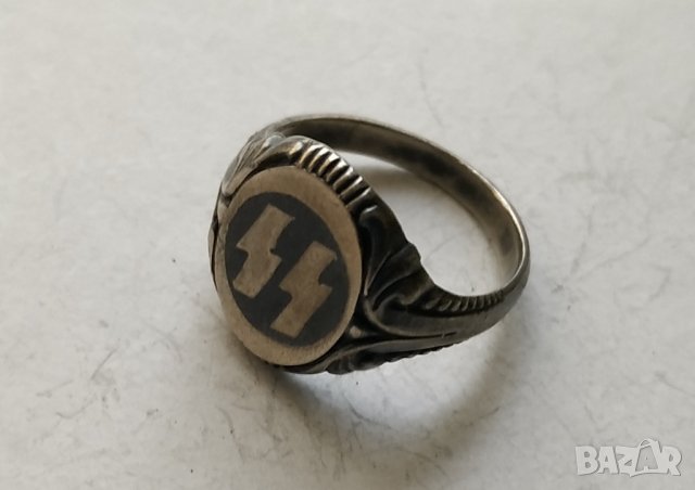 Сребърен пръстен с ниело, снимка 5 - Пръстени - 30068427