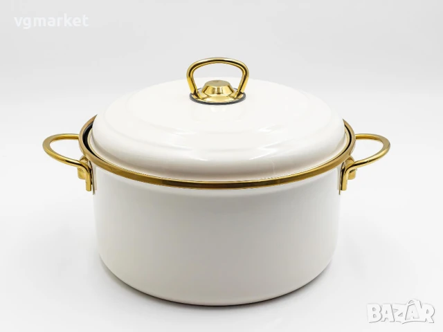 Емайлирана тенджера 22 см., снимка 1