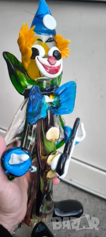 Мурано Murano клоун с китара, снимка 2 - Антикварни и старинни предмети - 48813341