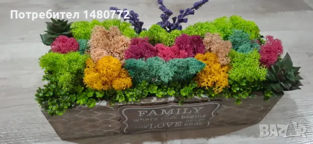 Цветна градинка със скандинавски мъх, снимка 11 - Декорация за дома - 47933132