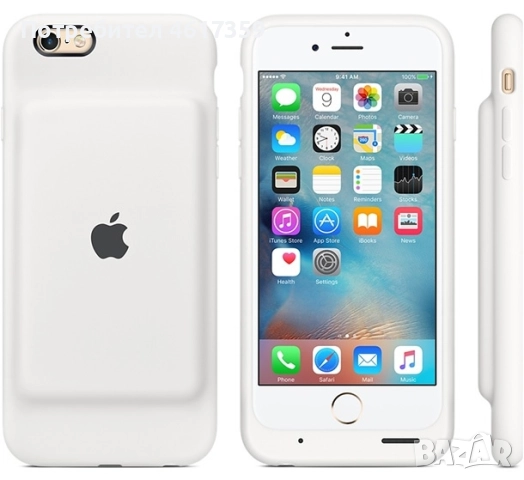 Apple iPhone 6 / 6s Smart Battery Case Бял, снимка 4 - Външни батерии - 52818644