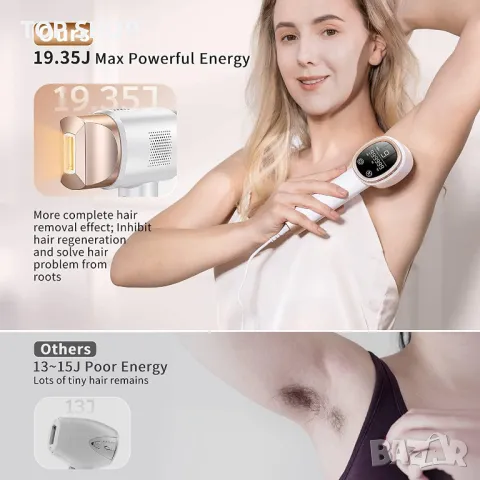 НОВ, ТЕСТВАН лазарен епилатор Aopvui с IPL, 3-в-1 устройство за трайна епилация, 999900+ импулса, снимка 2 - Епилатори - 50239965