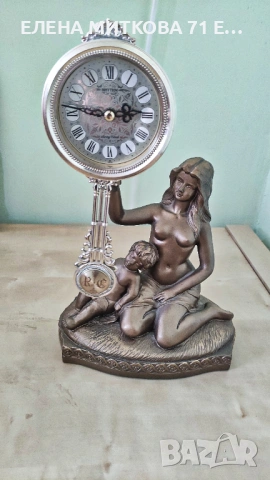 Rhythm Japan масивен настолен/каминен часовник с махало