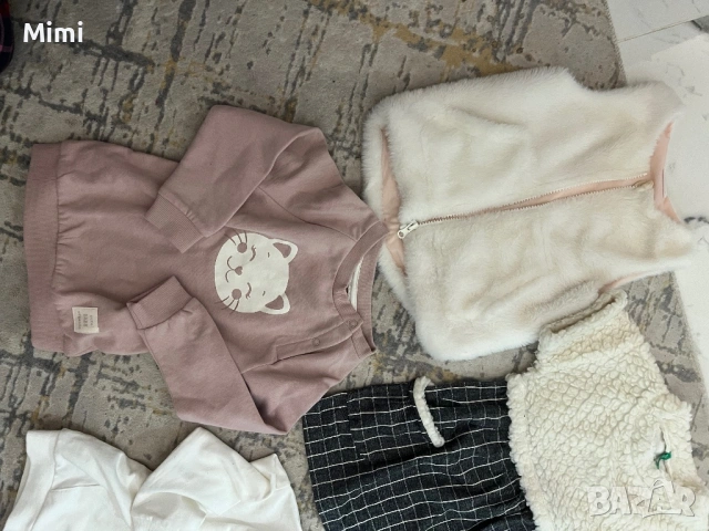 2-3г Лот 4ч Benetton детска рокля+пухено елече 2г, снимка 6 - Детски пуловери и жилетки - 49291032