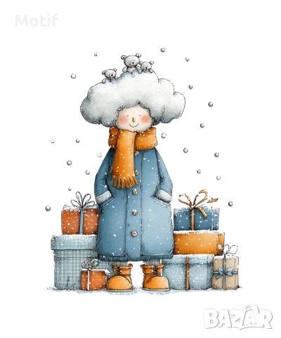 Коледни щампи за детски тениски, снимка 5 - Тениски - 52523064