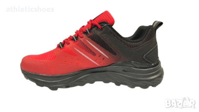 Мъжки маратонки с водоотблъскваща материя в синьо  и червено -2188, снимка 5 - Маратонки - 39981437