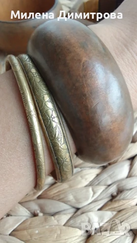 Масивни дървени гривни / Висулка Опалит , снимка 11 - Гривни - 48376432