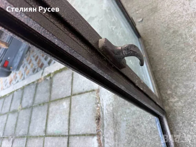 140933 метална ламаринена дограма прозорец 155 / 297 см 90 евро смр -цвят тъмно кафяв - с 2 отваряем, снимка 4 - Дограми - 56067362