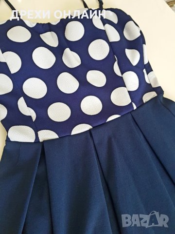 рокля на бели точки, снимка 3 - Рокли - 25801676
