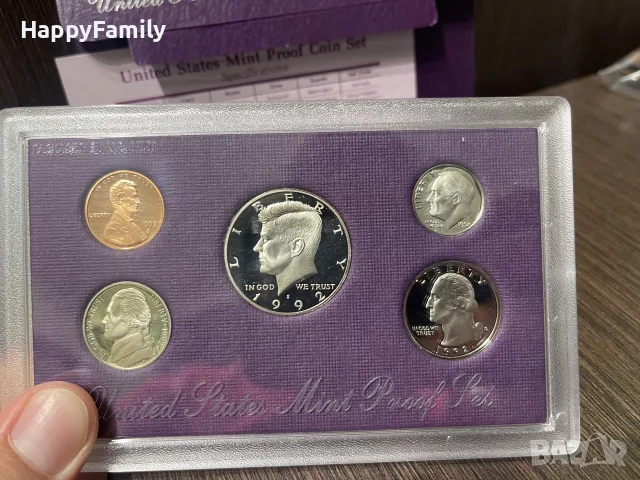 САЩ USA нов Прууф сет Proof Set 1992 година, снимка 2 - Нумизматика и бонистика - 55770661