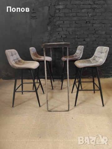 Комплект бар столове, снимка 2 - Столове - 52435286