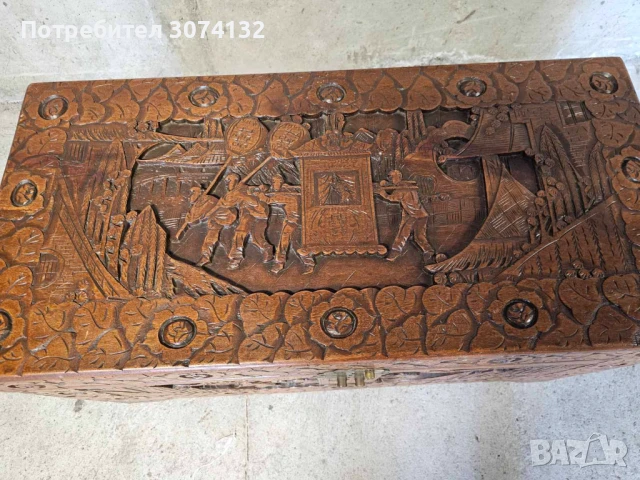 Оргинална Китайска ракла с дърворезба, снимка 2 - Ракли - 51395861