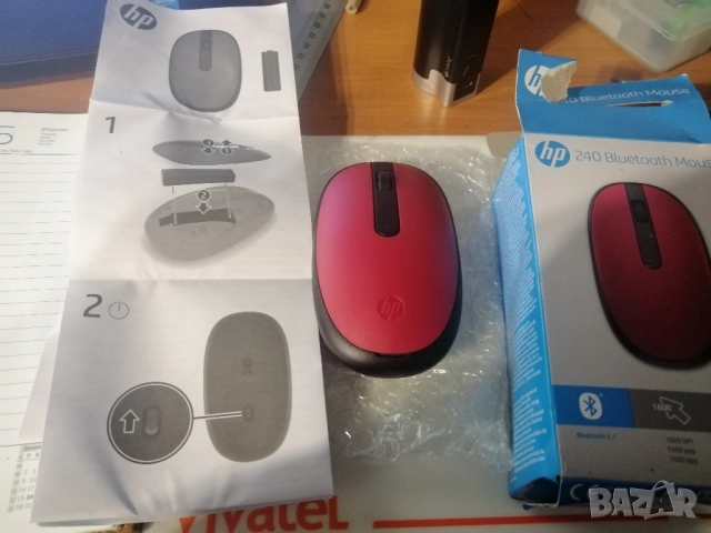 Безжична, Bluetooth мишка HP 240 Bluetooth mouse, снимка 4 - Клавиатури и мишки - 52288498